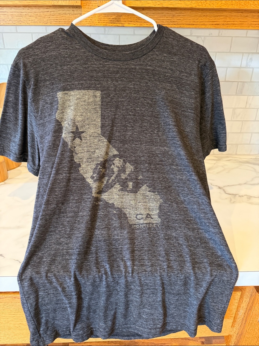Blue 84 Charcoal California Map Short Sleeve Tee